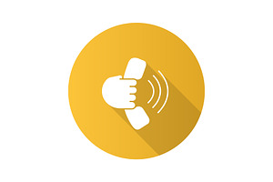 Hand Holding Handset Icon