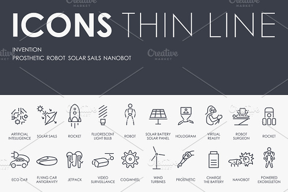 Invention Thinline Icons