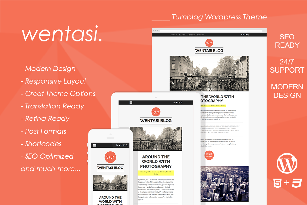 Wentasi : Responsive Tumblog Theme, a WordPress Template by FameThemes (Photo 1 of 3)