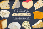 Cheese Clip Art Illustrations, a Food Illustration by Cynthia Arre (Thumbnail 1 of 5)