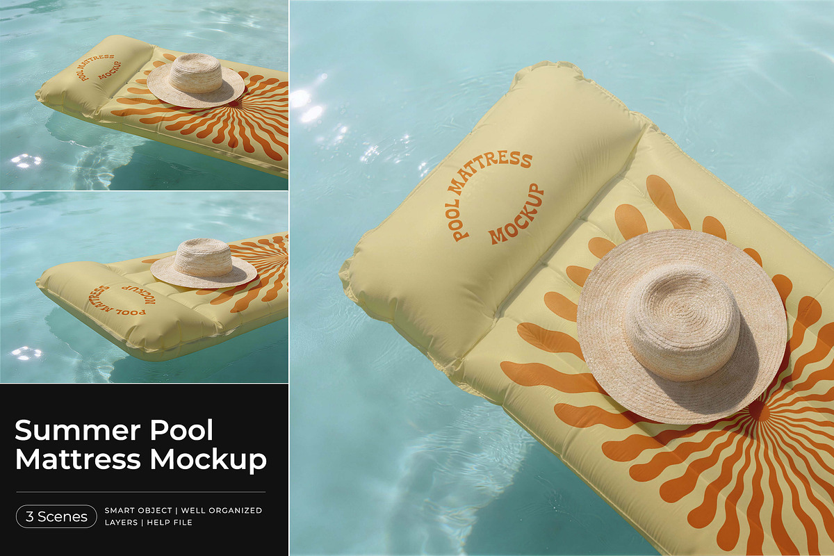 Summer Pool Mattress Mockup, a Product Mockup by Pitchlook.Studio (Photo 1 of 4)