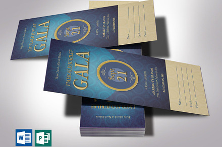 Anniversary Banquet Ticket Word, a Card Template by Four C Graphic