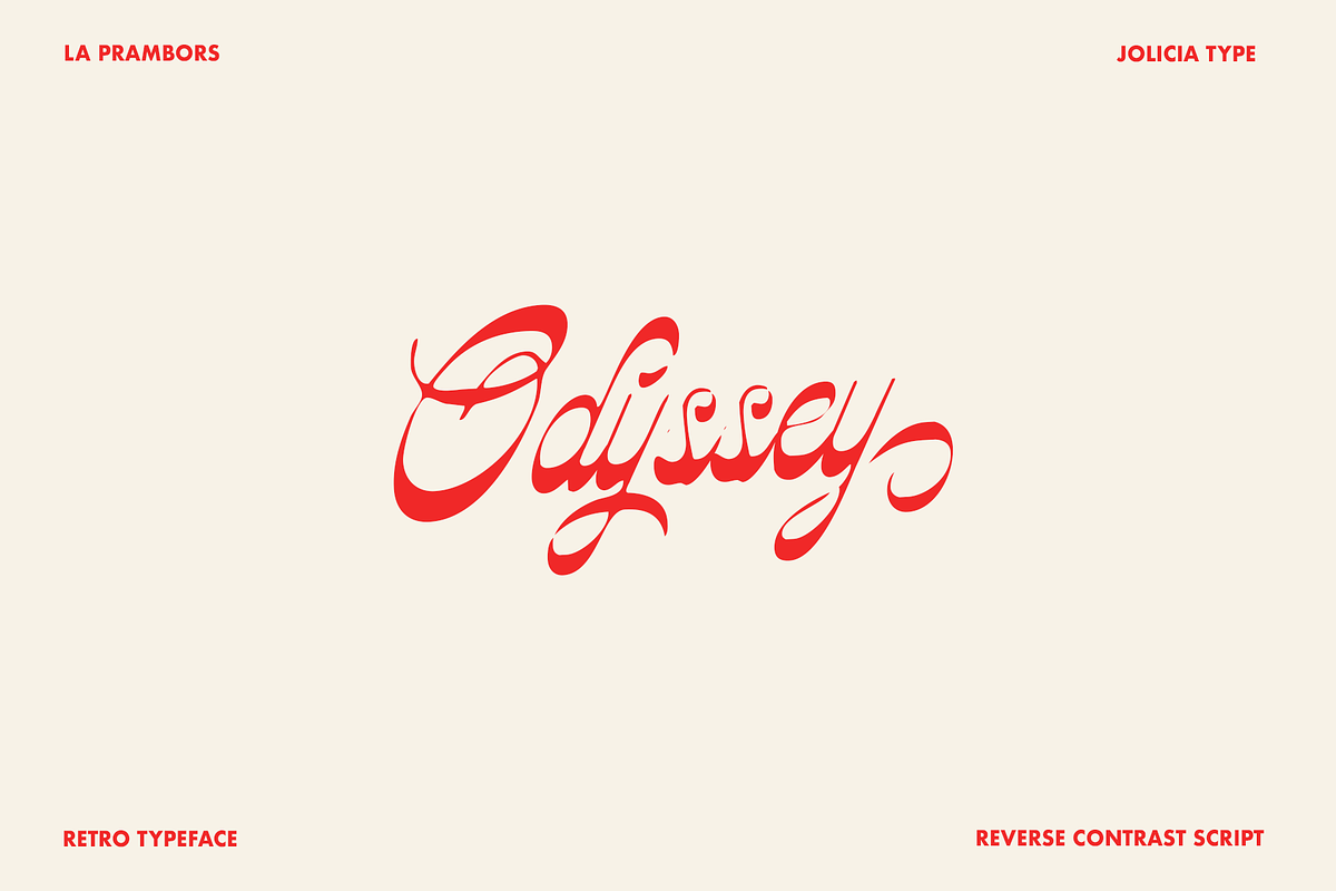 La Prambors | Retro Script, a Script Font by Jolicia Type (Photo 2 of 15)