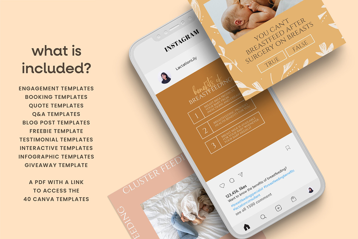 Lactation Consultant Instagram Posts, a Social Media Template by Templatez.Co (Photo 6 of 6)