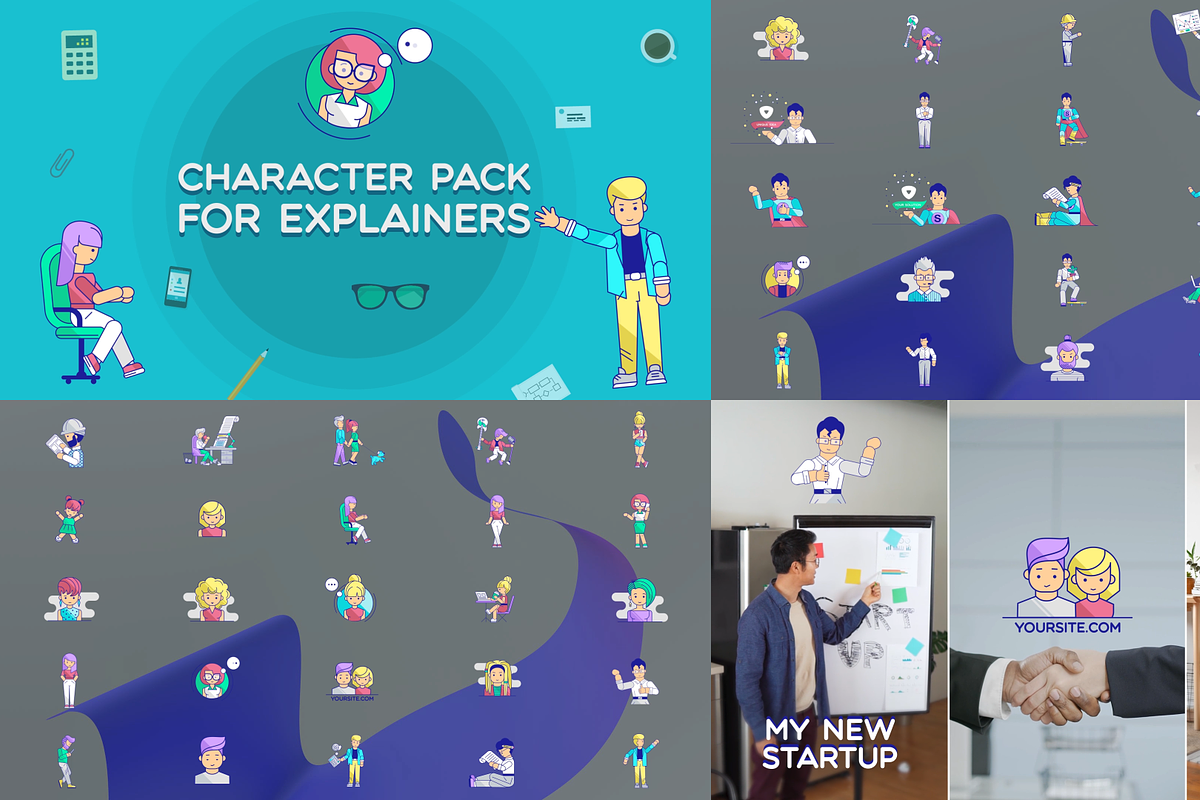 Characters Explainers for DaVinci, a Templates & Theme by 2dfx (Photo 1 of 2)