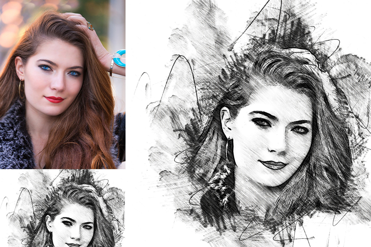 Modern Pencil Sketch PS Action preview 2