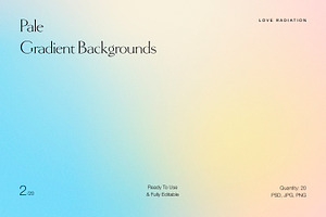 Pale Gradient Backgrounds PSD