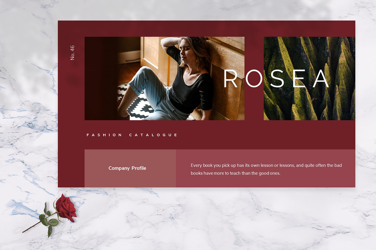 Rosea Creative PowerPoint Template, a Presentation Template by uiplus