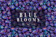 Blue Blooms - Seamless Patterns, a Pattern Graphic by texvogue (Thumbnail 1 of 16)