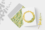 Spring mimosa, watercolor flowers, an Illustration by Artmanata (Thumbnail 9 of 16)