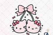 Coquette Bow Cherry Hello Kitty Png, an Illustration by Creative Art (Thumbnail 1 of 6)