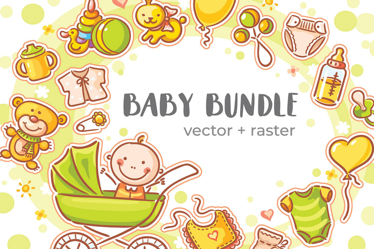 Drawing cartoon children baby bundle, an Illustration by Bubert Art (Photo 1 of 4)
