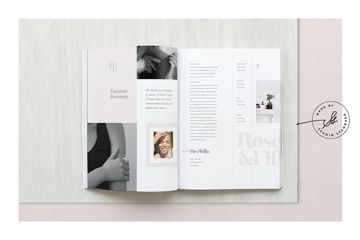 ROSE — Creative Pitch, a Brochure Template by Studio Standard (Photo 3 of 12)