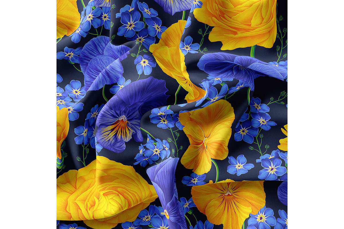 Pattern Pansies and Buttercups, a Pattern Graphic by MarynaPetrovska (Photo 5 of 10)