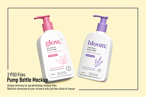 Pump Bottle Mockup, a Packaging Mockup by Custom.scene