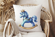 Little Prince Blue Baby Nursery Png, an Illustration by RobertsArt (Thumbnail 8 of 8)
