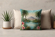 Jungle Tropical Landscape Wall Mural, a Wallpaper Graphic by by creative paper (Thumbnail 10 of 12)