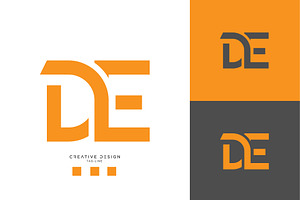 DE or ED logo monogram