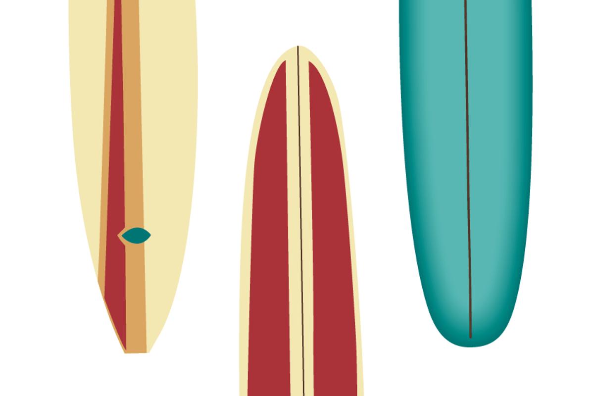 Retro Surfboards, a Sport Illustration by Go Rogue (Photo 3 of 3)
