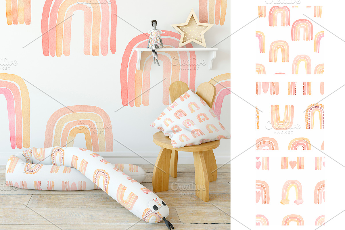 Watercolor Rainbows Set, an Object Illustration by MayaNavits (Photo 7 of 9)