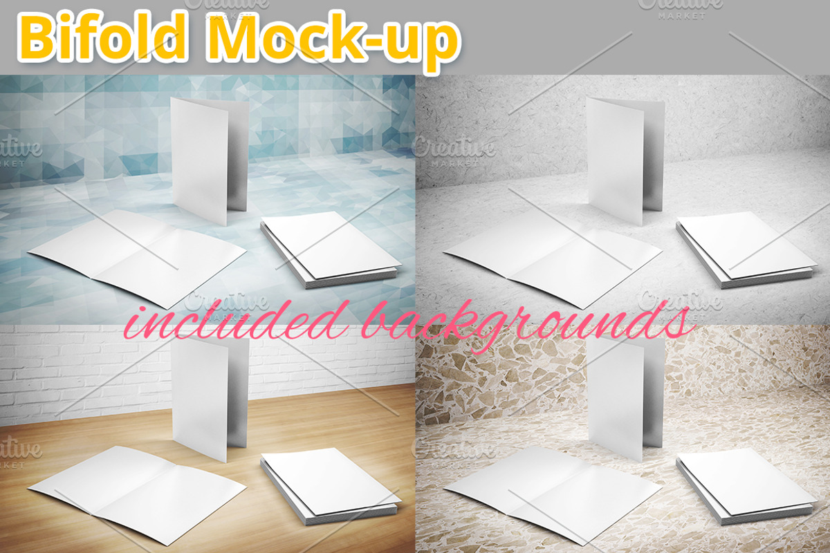 Bifold Brochure Mockup, a Print Template by MockUps Gallery (Photo 3 of 6)