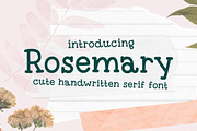 Rosemary cute handwritten serif, a Handwritten Font by jyllyco (Thumbnail 1 of 9)