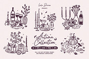 Cozy Autumn Hand Drawn Collection, a Seasonal Illustration by Leila Divine (Thumbnail 1 of 29)