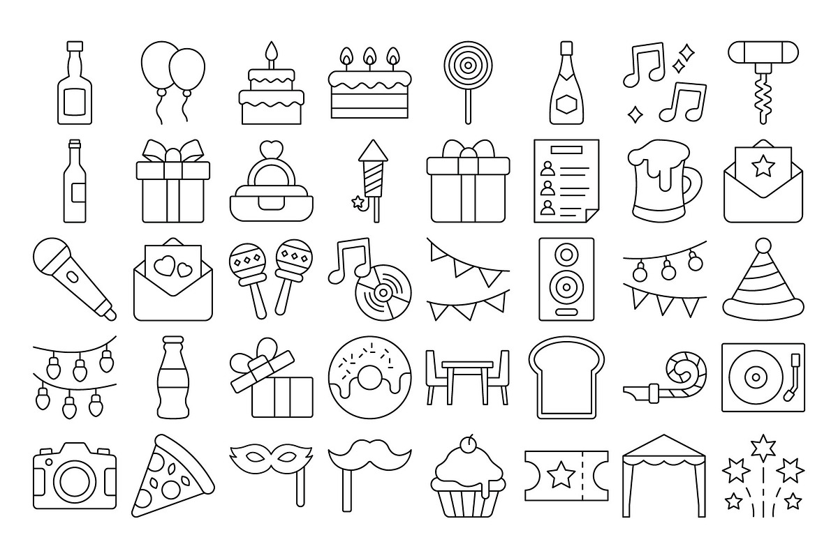 Celebration & Party Icons Pack, an Icon by Vector Portal (Photo 4 of 5)