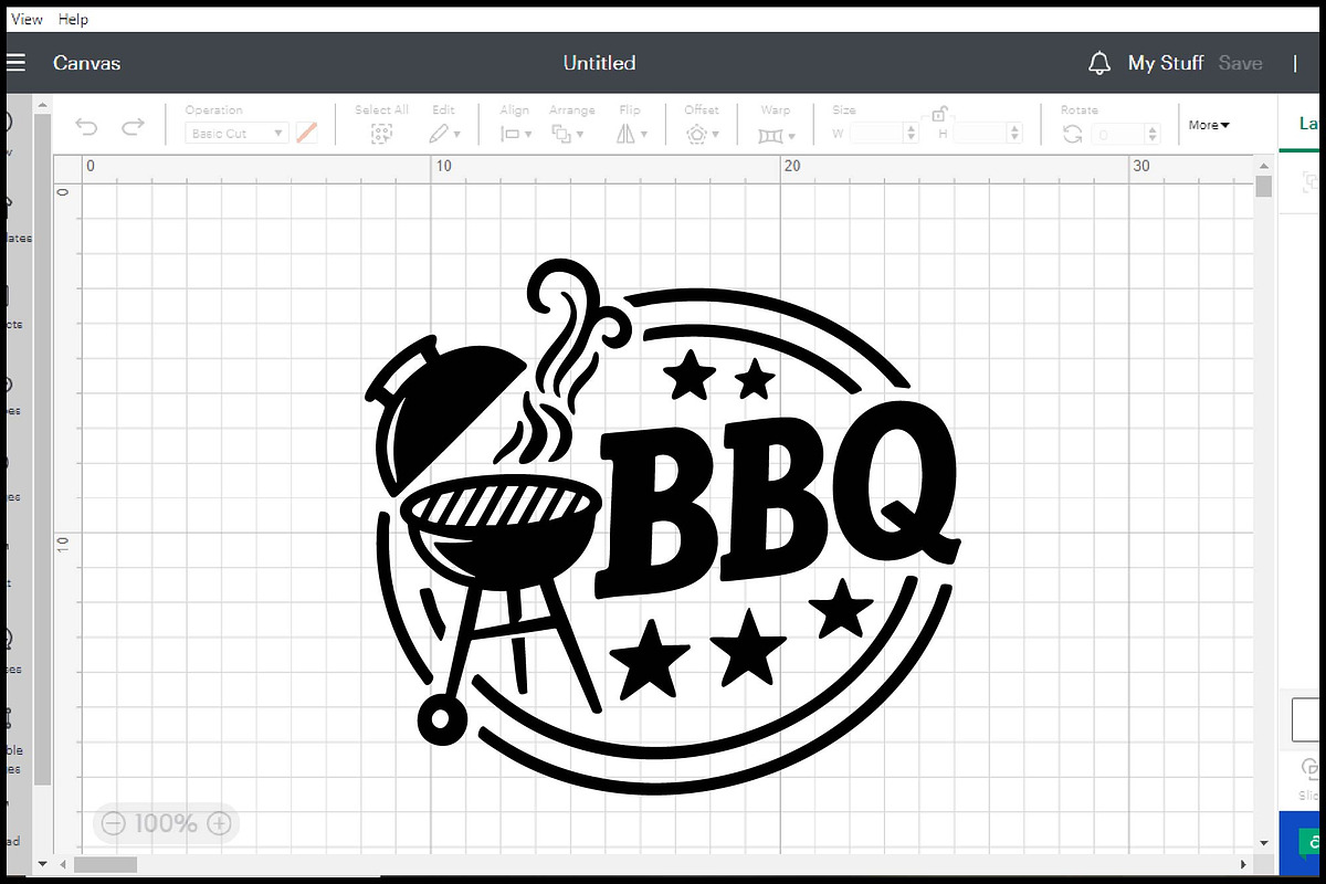 BBQ Grill Master Stars & Smoke SVG, an Object Graphic by BeeCraftR (Photo 3 of 4)
