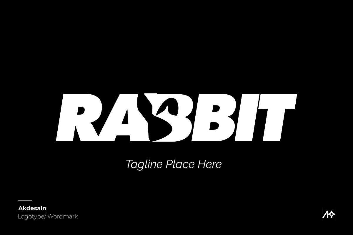 Rabbit Wordmark Logo, a Branding & Logo Template by Akdesain