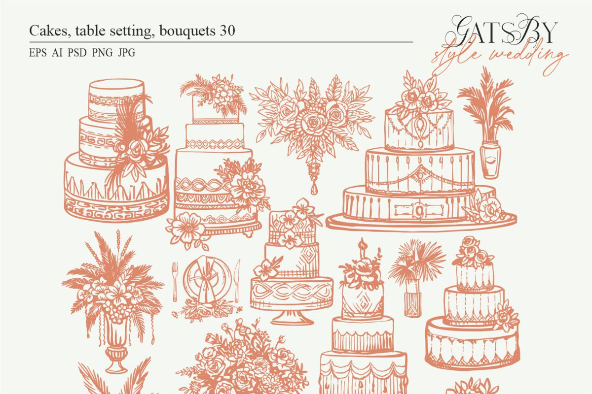 Gatsby-style wedding, an Object Graphic by Collection by VY (Photo 5 of 18)