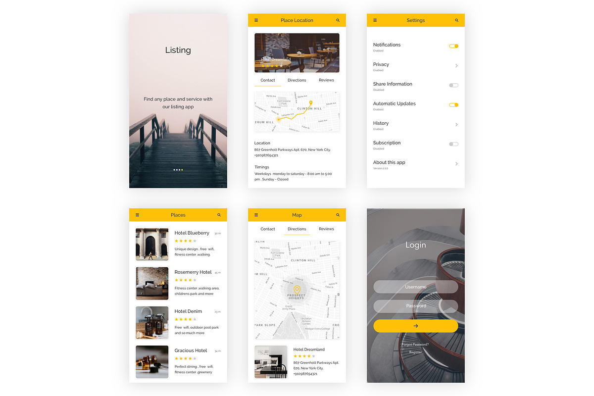 Directory - Search Listing Figma App, an UI Kit Template by themelove (Photo 6 of 9)