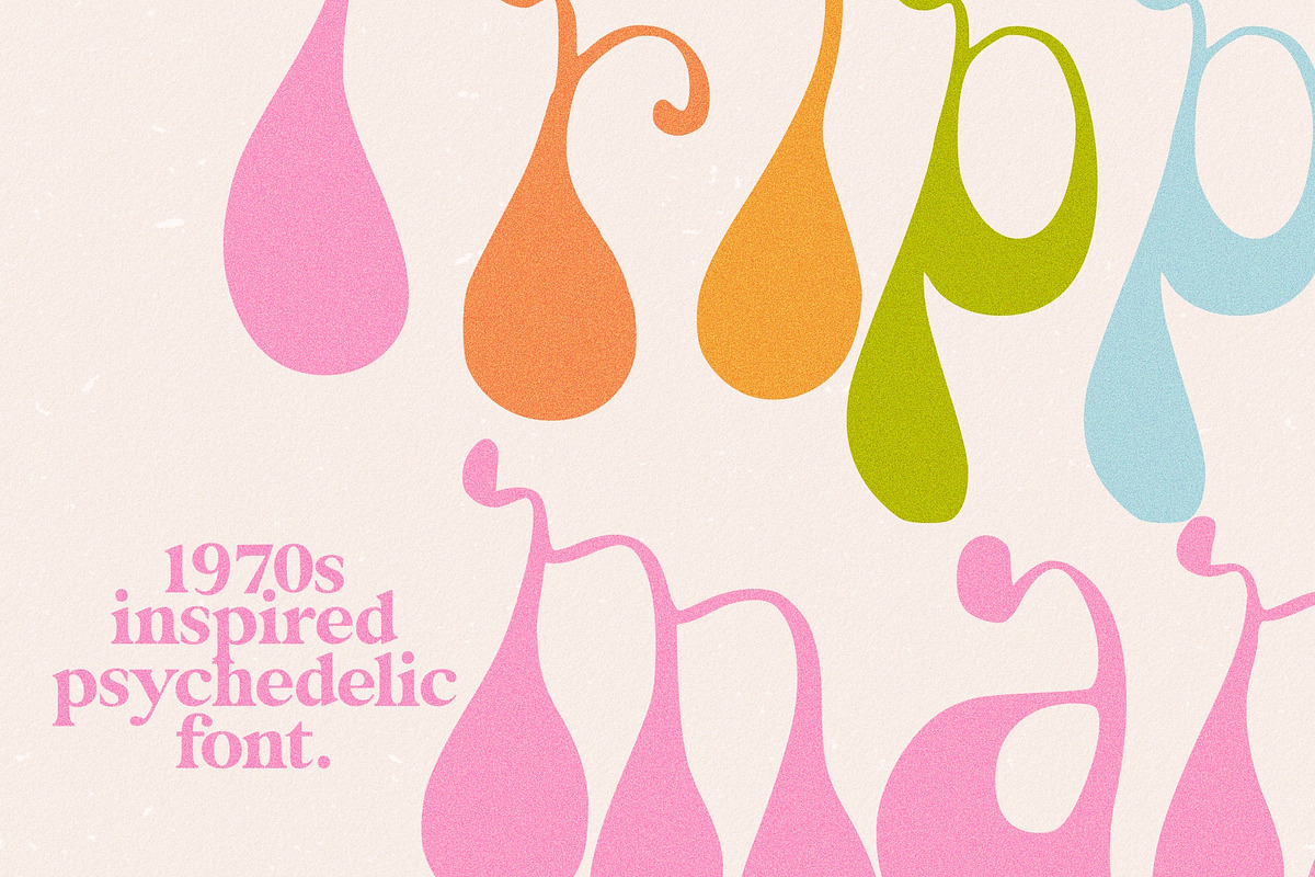 Psychedelic Groove Vintage 70s Font, a Script Font by Dear Darling Design (Photo 4 of 9)