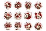 Spring flower basket clipart, an Illustration by SinaCreation (Thumbnail 2 of 11)