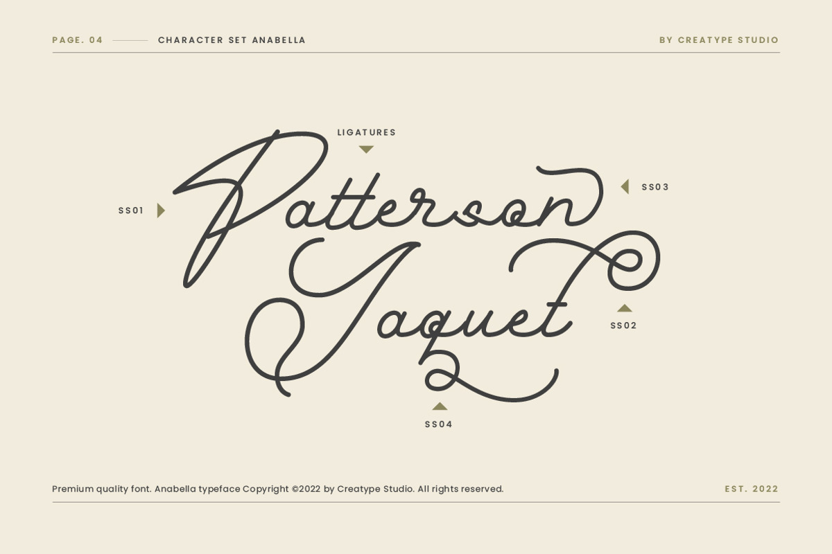 Anabella Monoline Script, a Script Font by Creatype Studio (Photo 3 of 9)