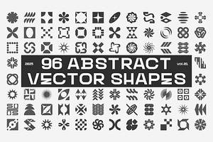 96 Abstract Vector Shapes, an Object Graphic by romanlypovyi