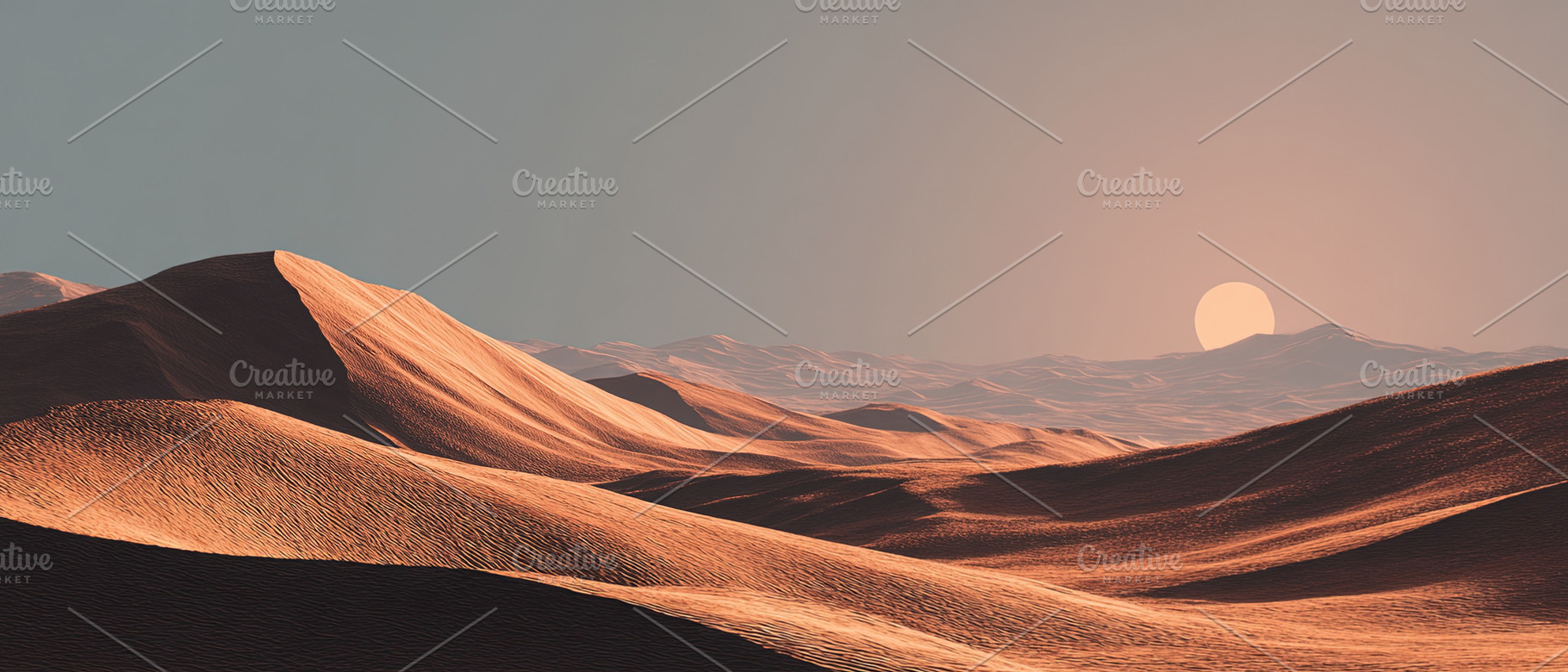 Golden sunlight casts dramatic shadows over rolling desert dunes, an Animal Photo by Ales Munt