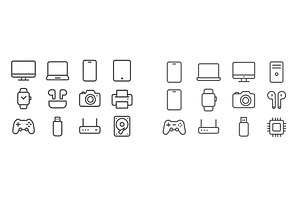 Collection of electronic device, a Technology Illustration by ZinetroN
