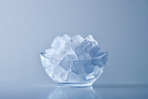Bowl with ice cubes backlit with isolated background, a Food & Drink Photo by Davizro's Market