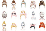 Messy Bun Clip-art, an Illustration by Designking (Thumbnail 3 of 5)