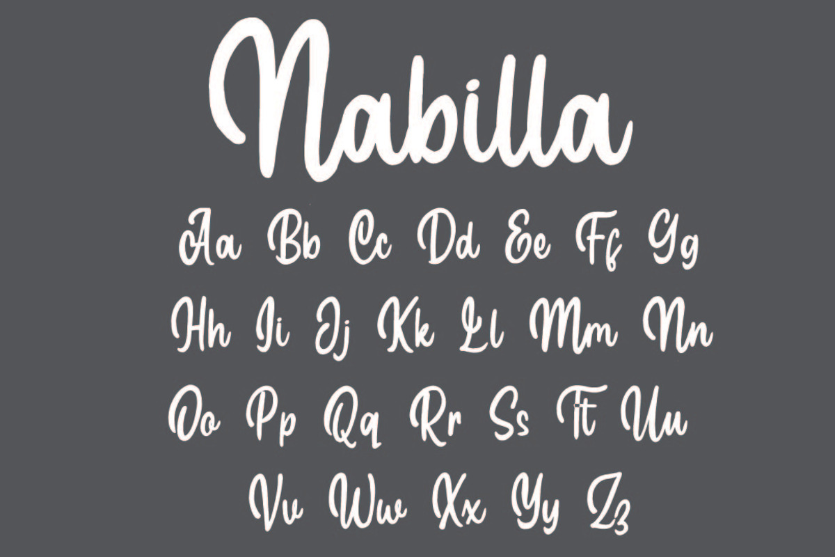 Nabilla, a Script Font by AleraStudio (Photo 6 of 6)