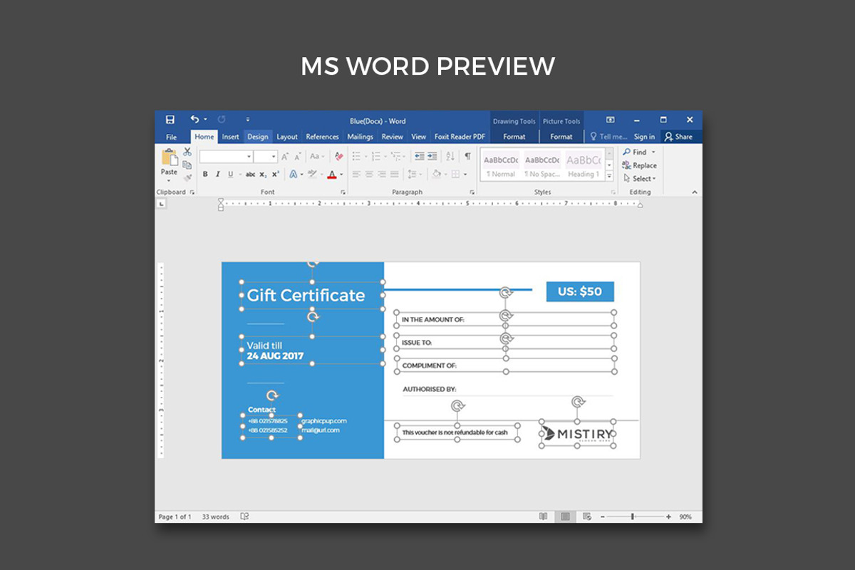 Gift Certificate, a Stationery Template by Rongmistiry (Photo 7 of 7)