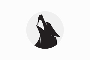 Howling wolf logo design