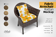 Fabric Armchair Rattan - Mockup, a Hat Mockup by Milan Mockup (Thumbnail 1 of 3)