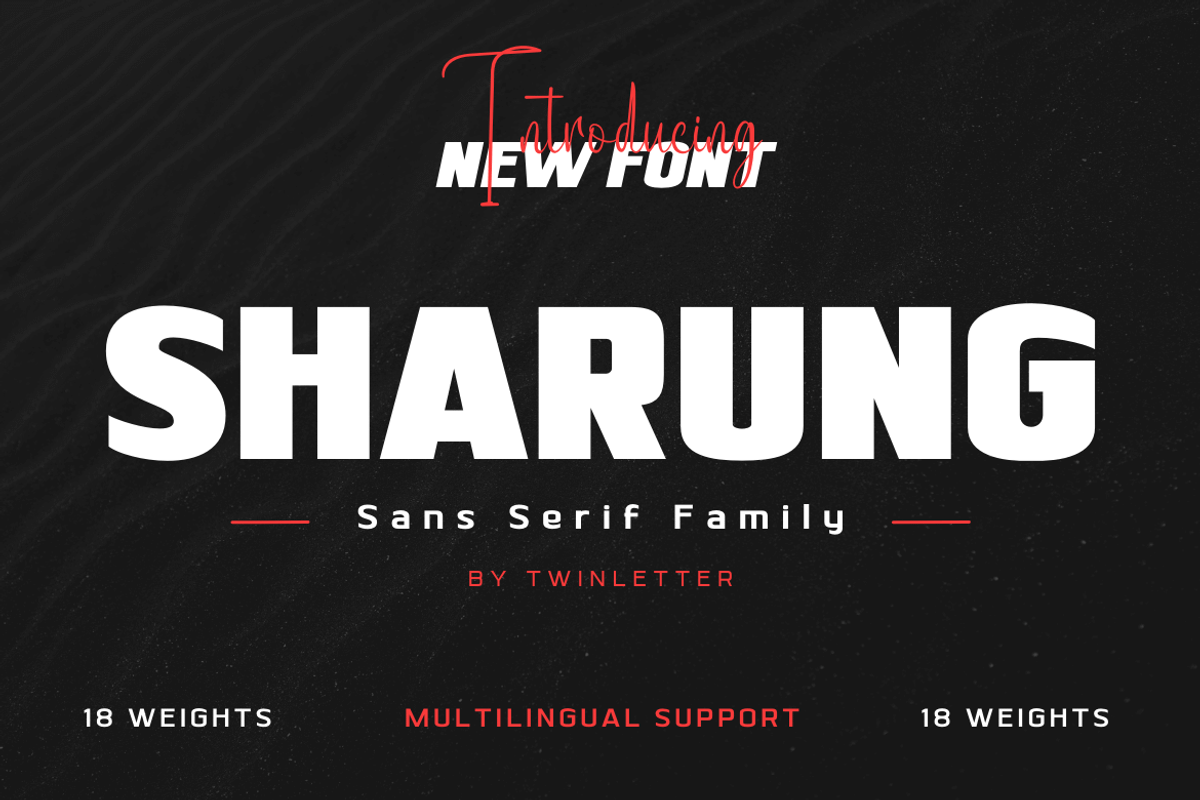 Sharung, a Sans Serif Font by twinstd (Photo 1 of 13)