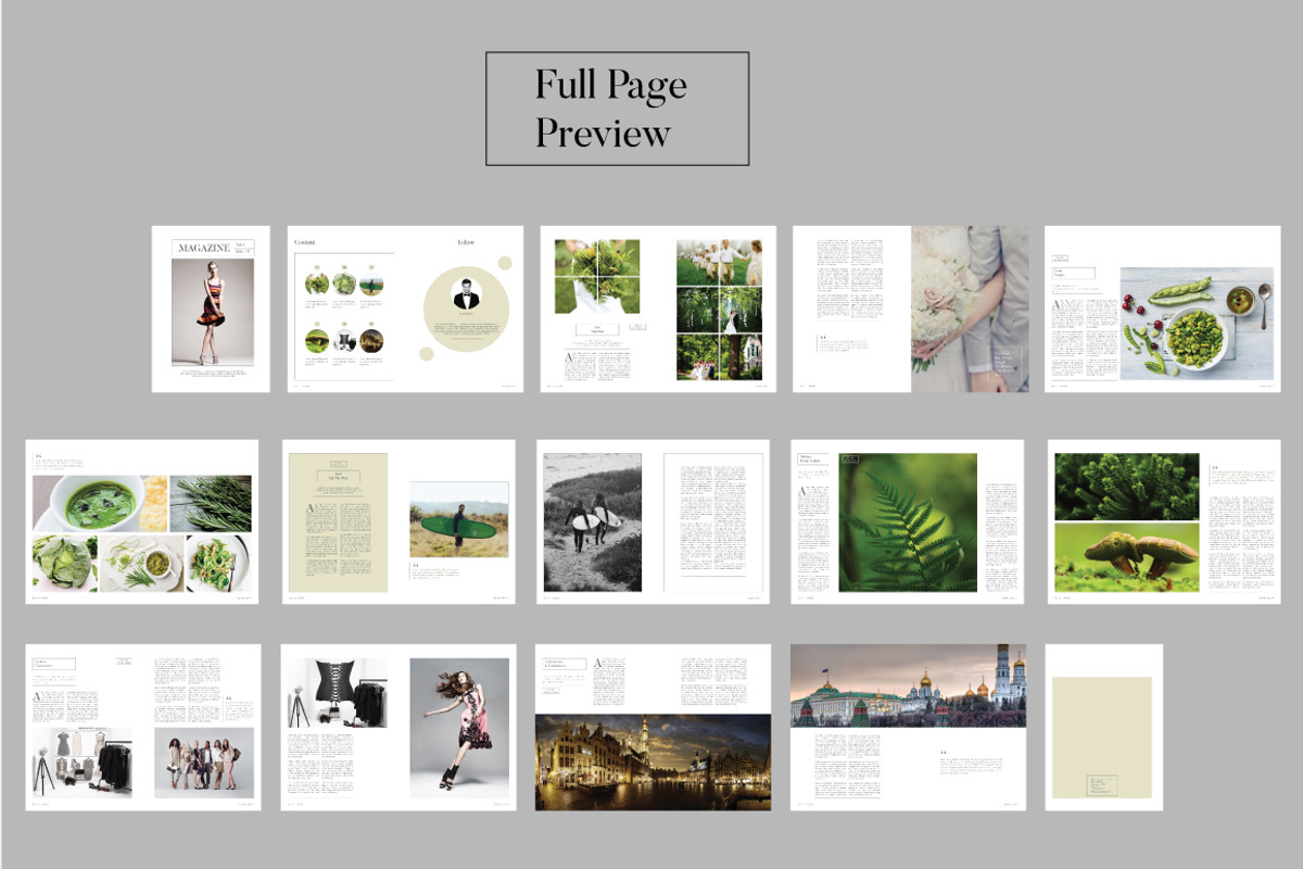 Magazine Bundle Template Indesign, a Magazine Template by Tiempo co (Photo 3 of 9)