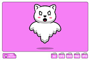 Cute Ghost Cat Floating Cartoon, an Animal Illustration by Artstorystudio (Thumbnail 1 of 3)