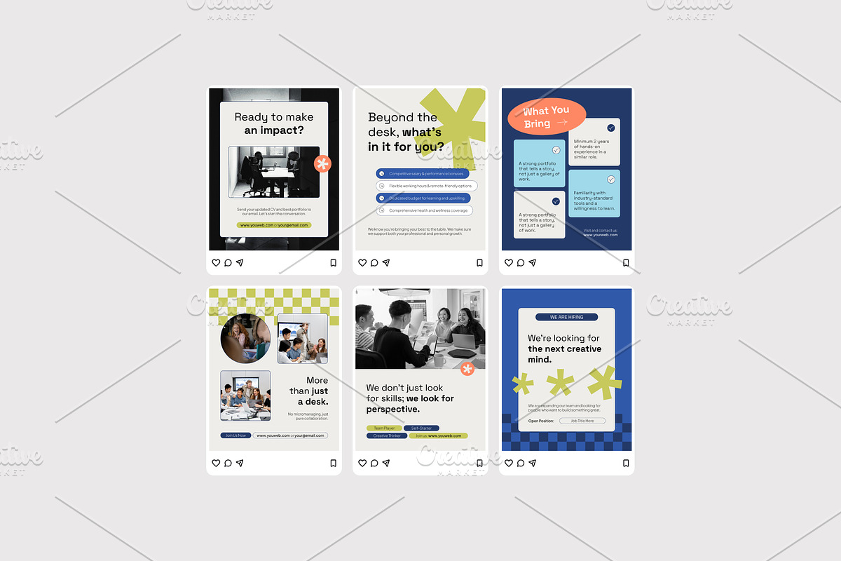 We Are Hiring - Instagram Post, a Social Media Template by Izdihaar_Studio (Photo 4 of 4)
