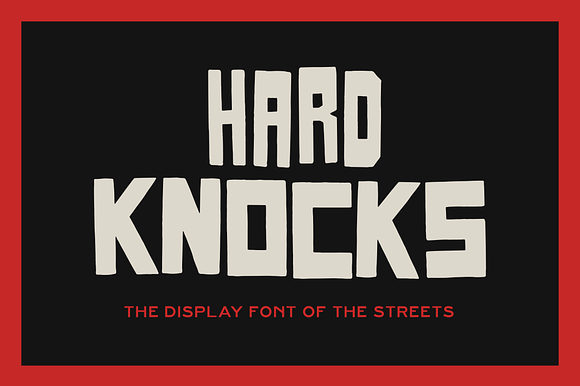 HARD KNOCKS — A Streets Display Font preview 8