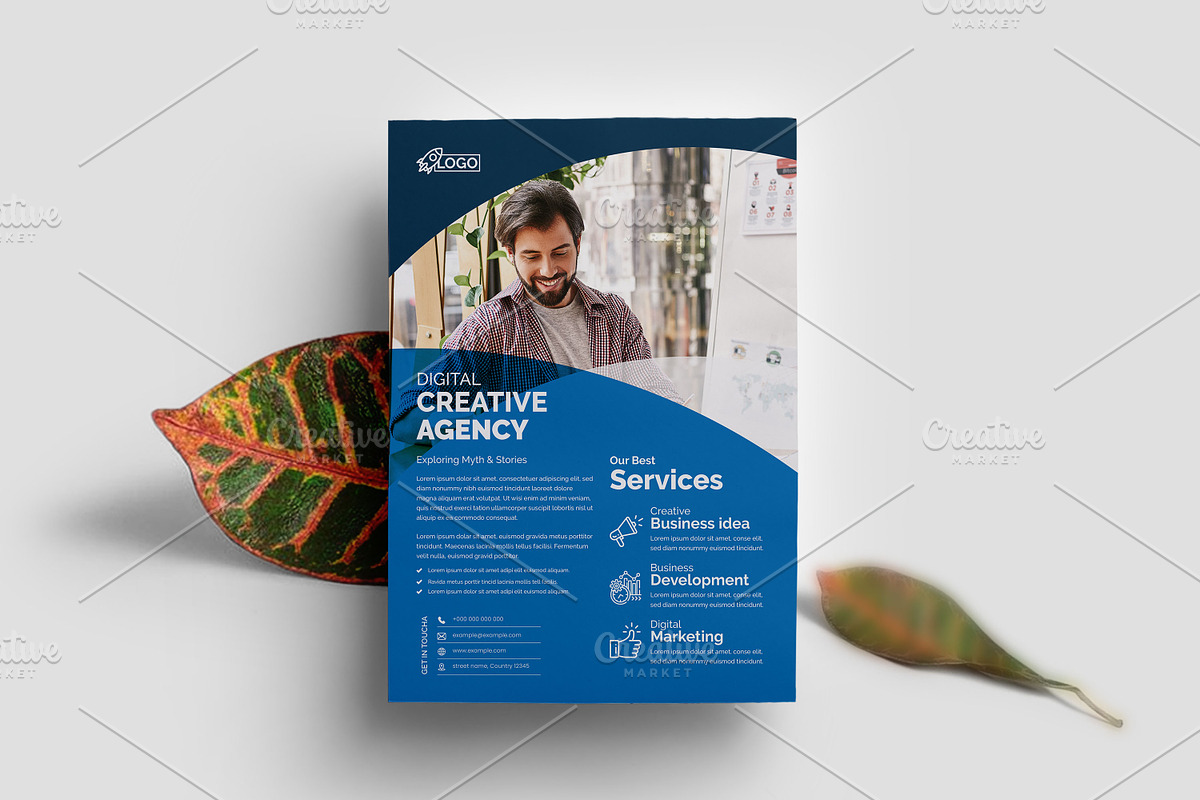 Clean Flyer Templates, a Flyer Template by Cristal Pioneer (Photo 2 of 4)